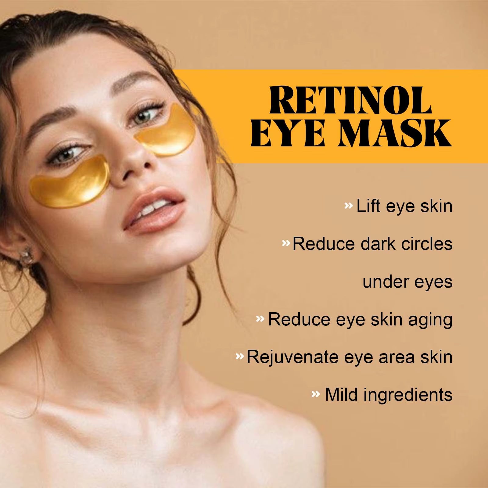 Hydrating Eye Mask anti Dark Circles Eyes Bags Skin Firming Nourishing Brighten Reducing Fine Lines Retinol under Eye Patches
