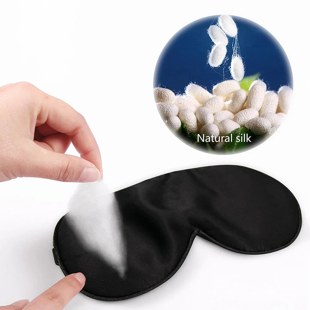 Ultra Soft Skin-Friendly Sleep Mask Pure Naturalfabric and Natural Cotton Filled Sleeping Eye Mask with Adjustable Strap