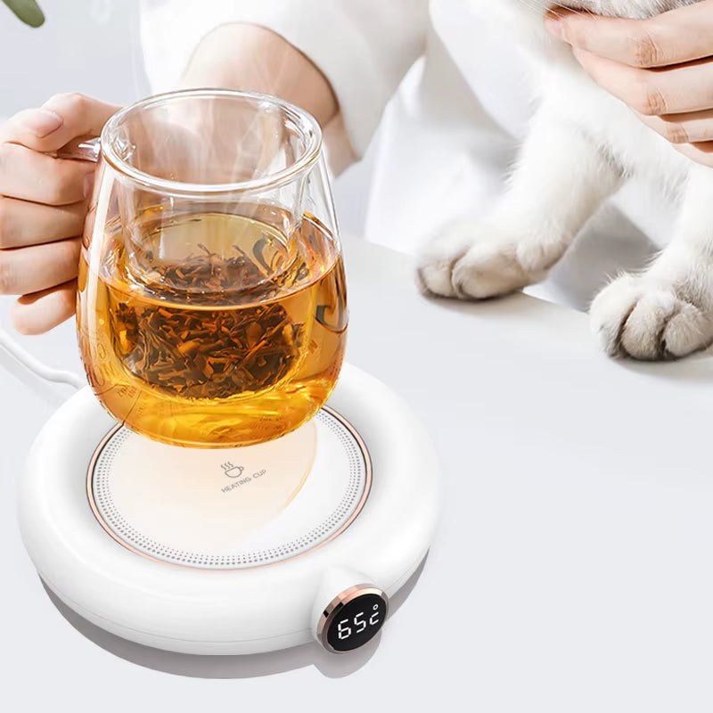 2024 Stock Christmas Gifts Coffee Mug Warmer with Auto Shut off for Home Office Desk Use, Heating Plate USB Electric Cup Warmer